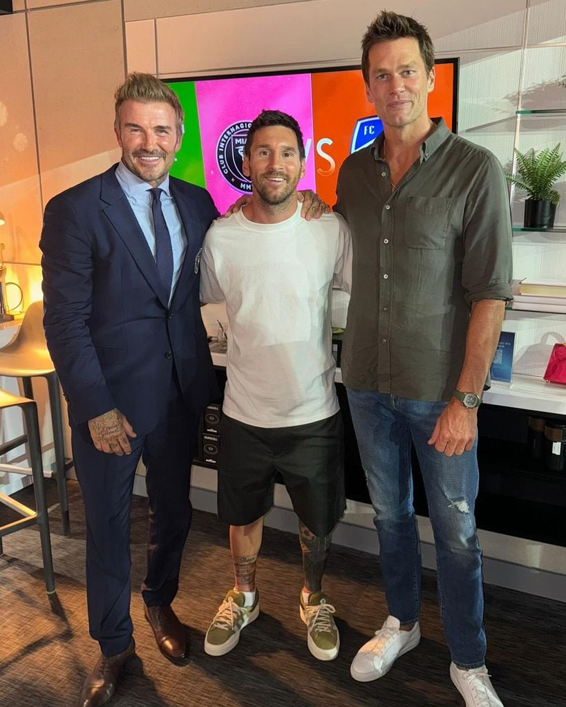 David Beckham, Leo Messi y Tom Brady.