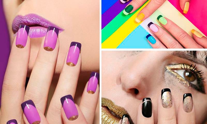 versiones modificadas de la manicure francesas