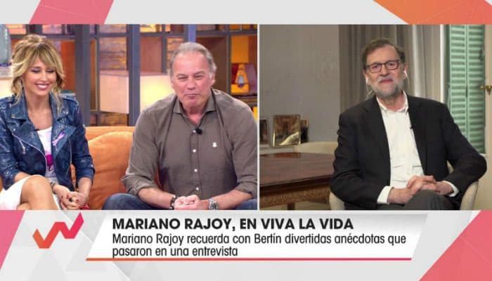 Emma, Bertín y Mariano Rajoy