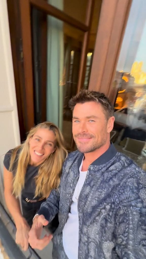 Chris Hemsworth en España con Elsa Pataky