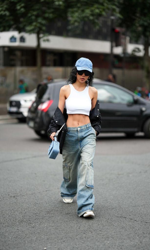 cargo pants de mezclilla