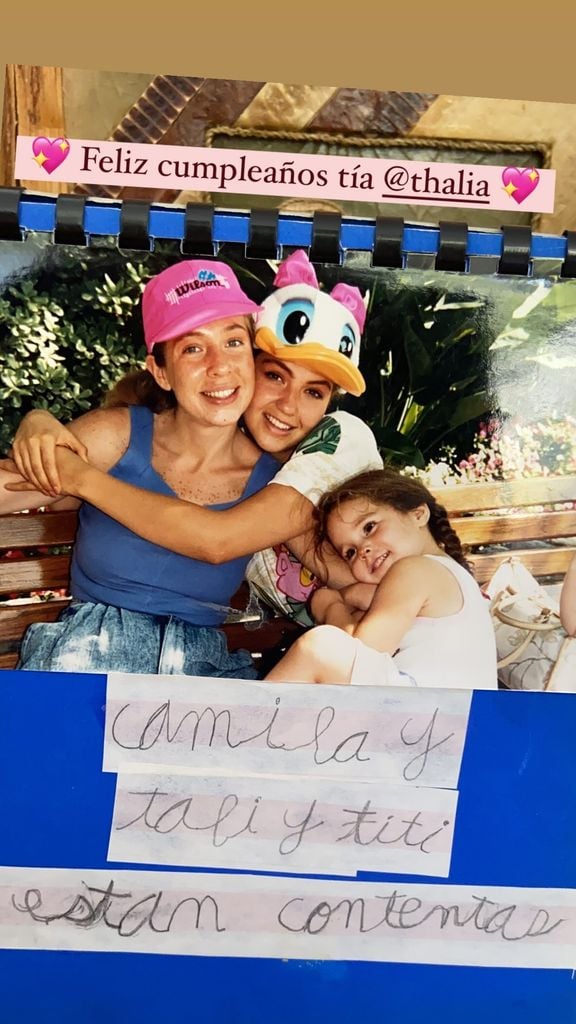 Con esta entrañable foto familiar, Camila Sodi felicitó a su tía Thalía en su cumpleaños