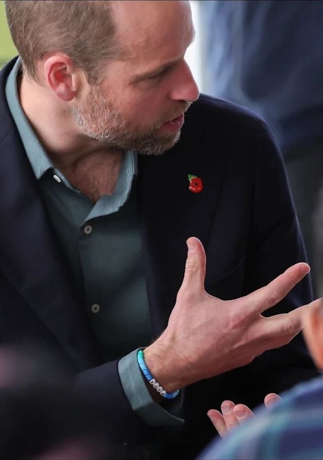 Primer plano del Príncipe Guillermo en su visita a Sudáfrica