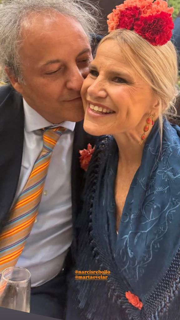 Narcís Rebollo y Eugenia Martínez de Irujo en la Feria de Abril.