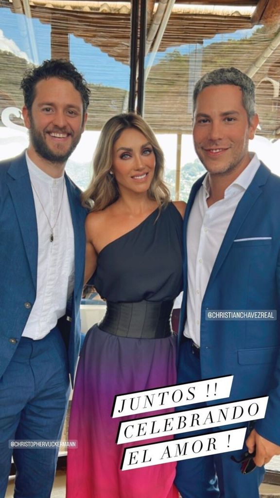Anahí, Christopher Uckerman y Christian Chávez