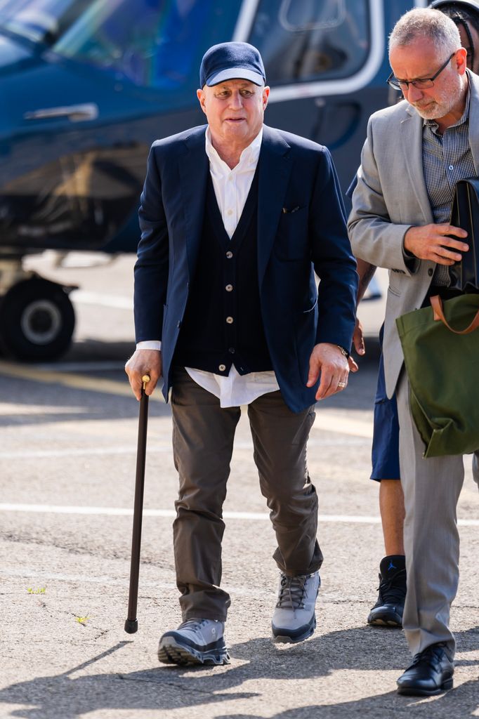 Imagen de Ronald Perelman en 2024 llegando al helipuerto de Nueva York