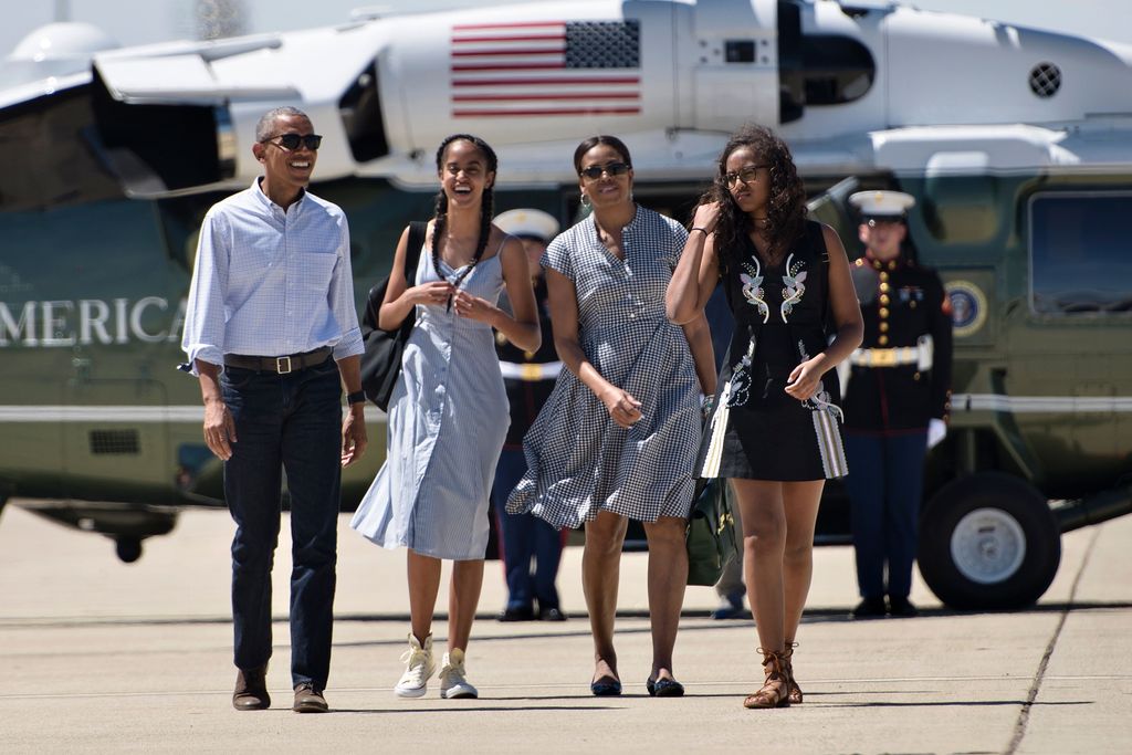 Michelle Obama y sus hijas Malia y Sasha