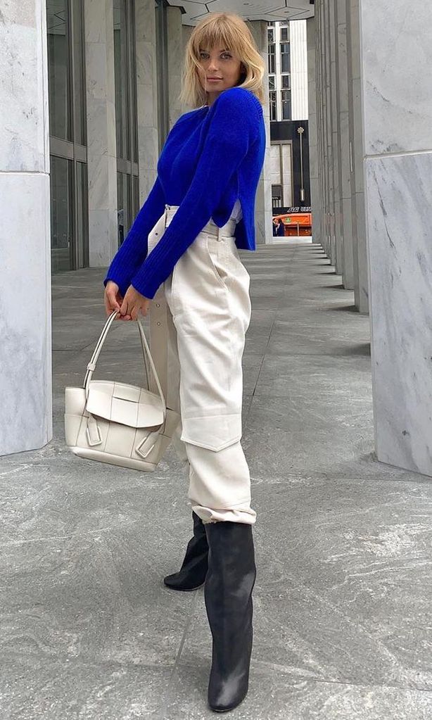 xenia adont con sweater classic blue