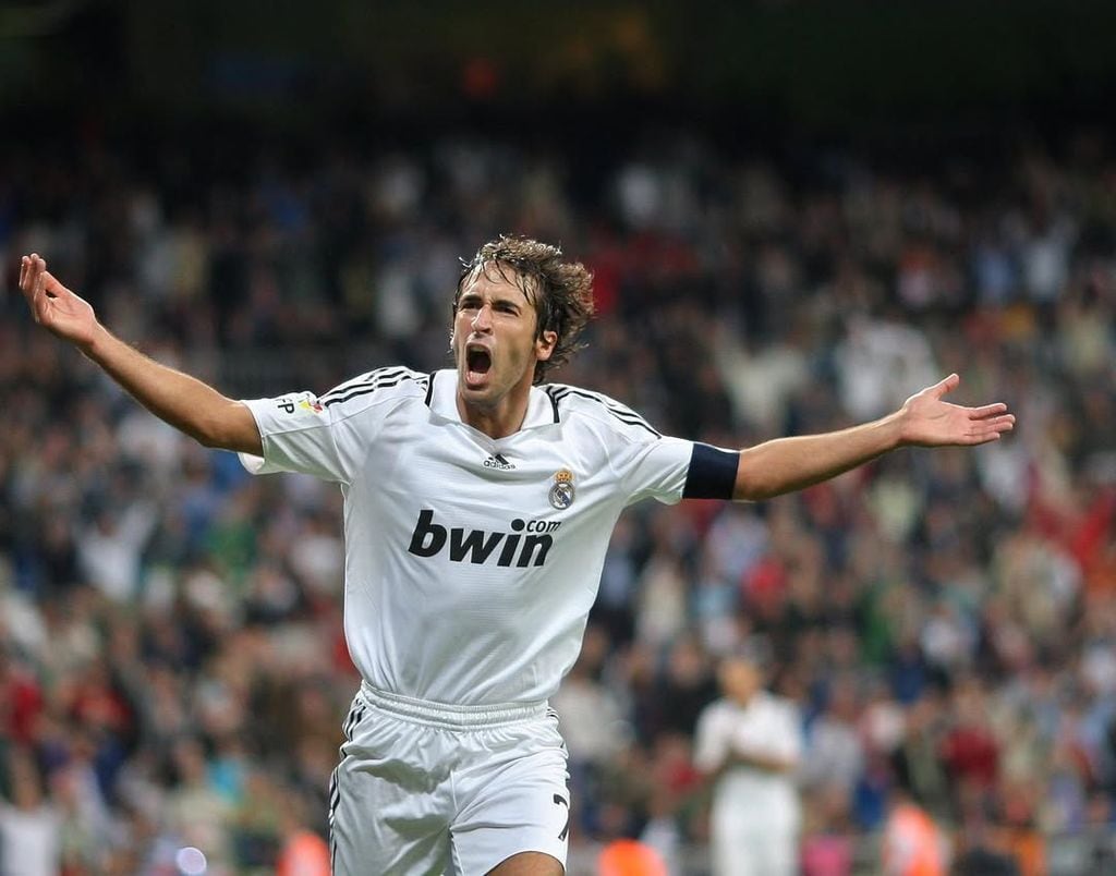 Raúl González cuando jugaba en el Real Madrid