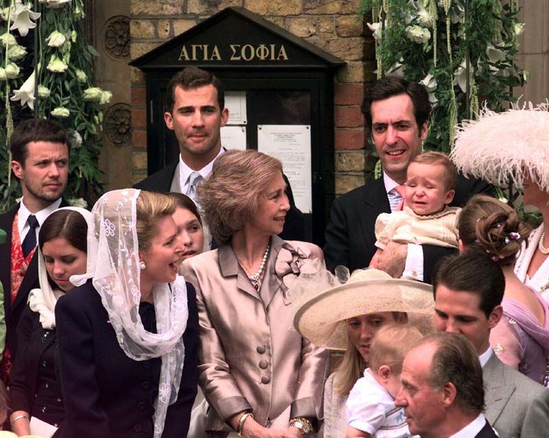 Reia Sofía, rey Felipe, Noor de Jordania, rey Juan Carlos