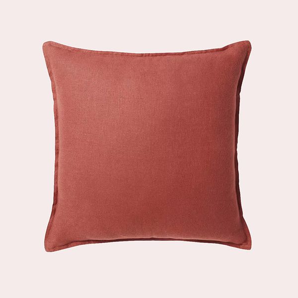 Cojín de Lino Lavado Terracota de Maisons du Monde