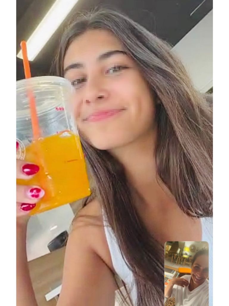 Imagen que ha compartido Nuria de su hija en Estados Unidos