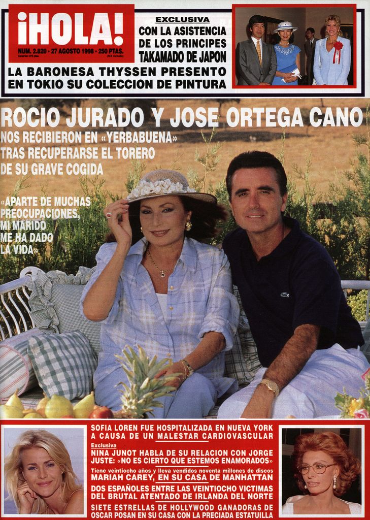 Portada de ¡HOLA! de Rocío Jurado y Ortega Cano en Yerbabuena