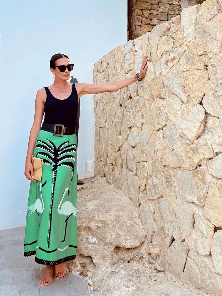 Nieves Álvarez look verde