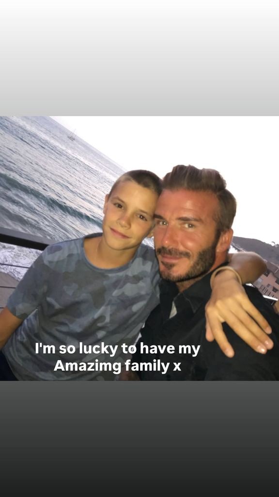 David Beckham junto a su hijo Cruz