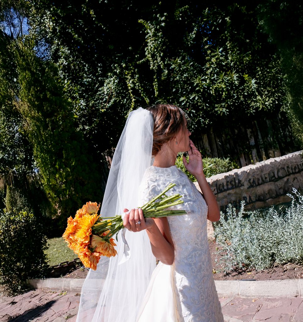 Ramo de novia naranja