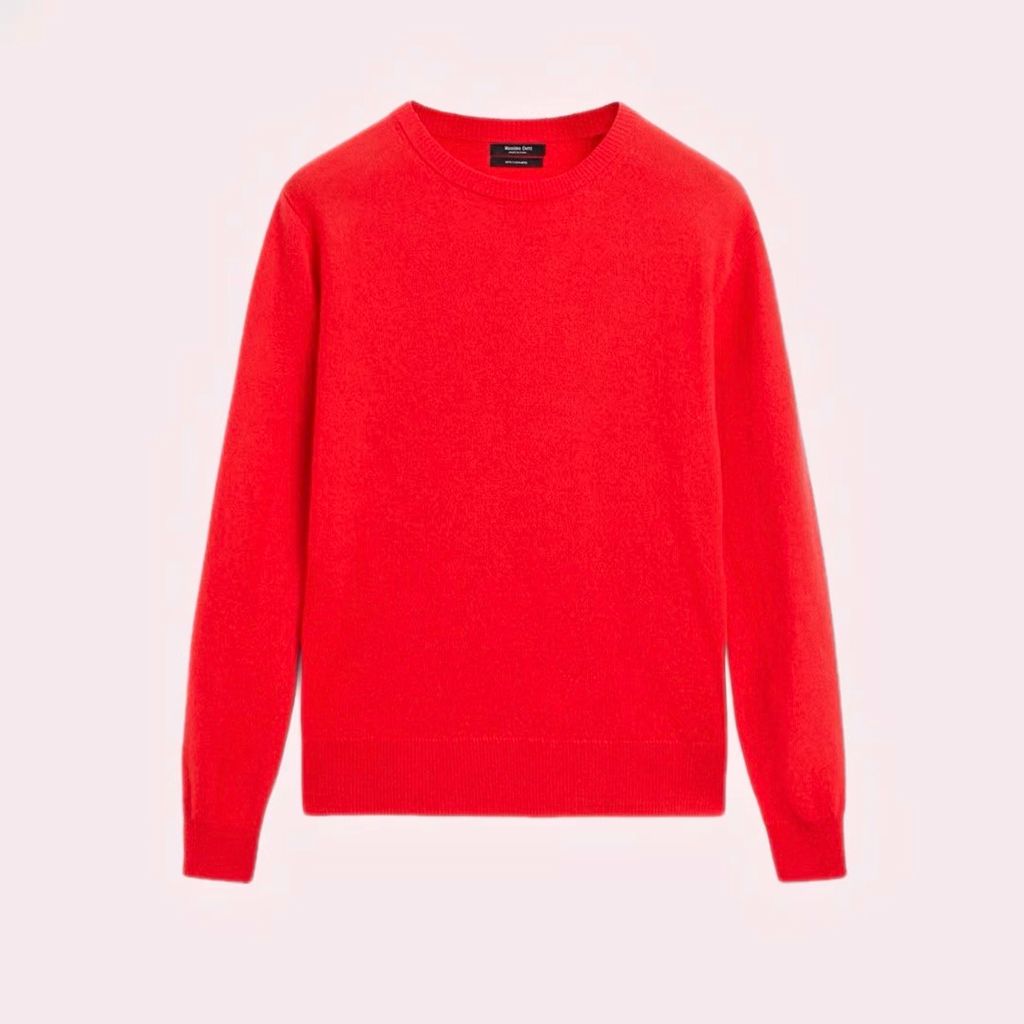 Jersey punto color coral Massimo Dutti