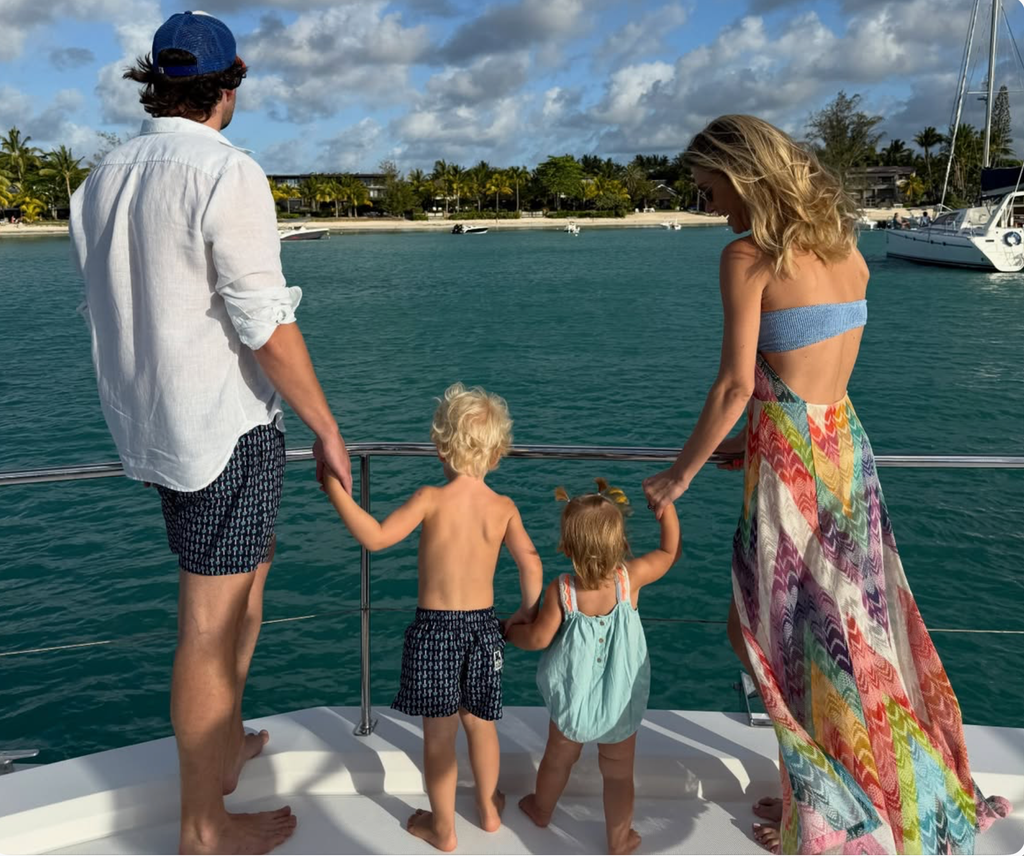 Chelsy Davy with her husband, Sam, and children Leo and Chloe
