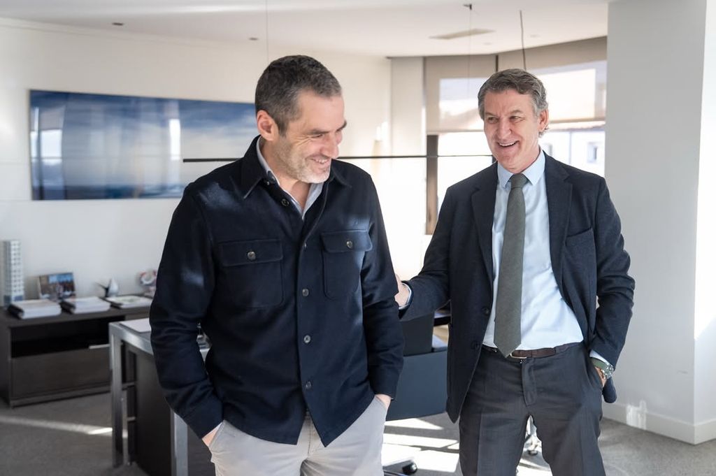 Borja Sémper y Alberto Nuñez Feijóo en Génova