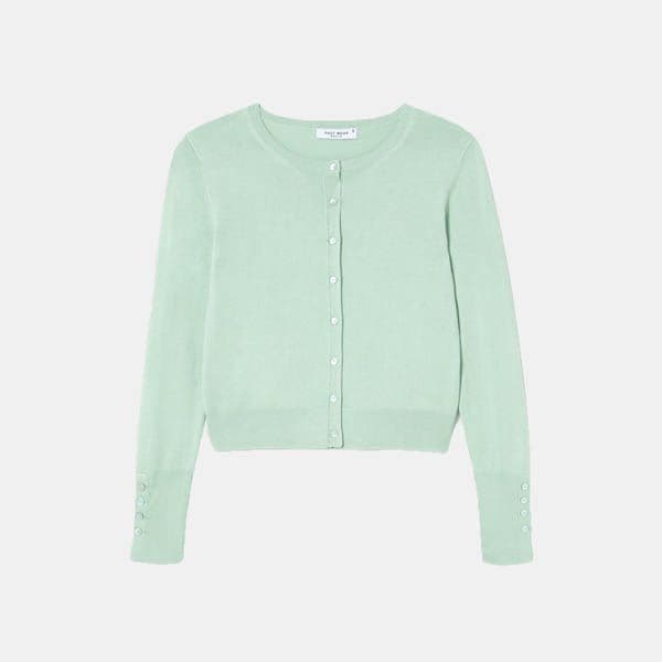 cardigan fino verde el corte ingles