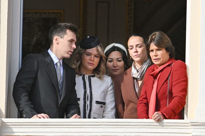Estefanía de Mónaco y sus hijos en el Día del Principado