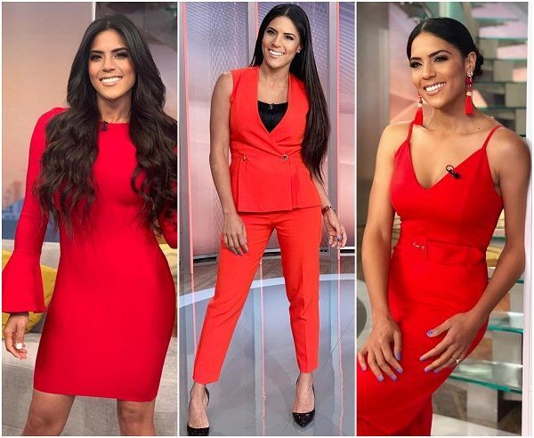 Francisca Lachapel con color rojo