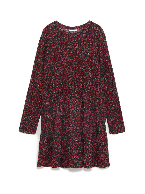 vestido flores zara