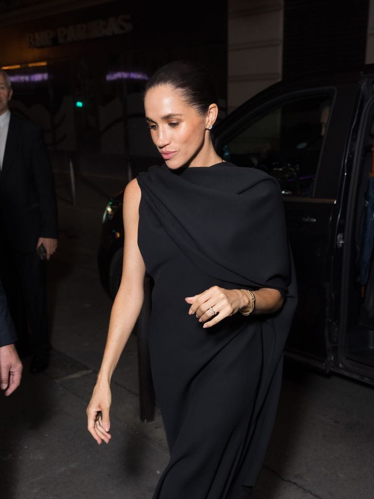 Meghan Markle en la fiesta posterior al desfile de Balenciaga en París el pasado 4 de octubre