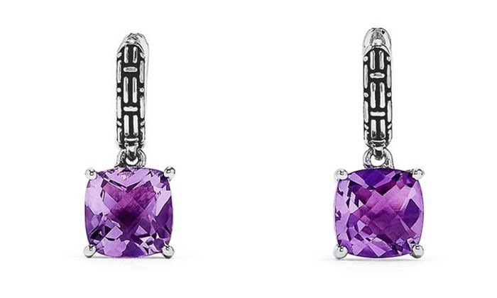 sterling amethyst earrings de effy