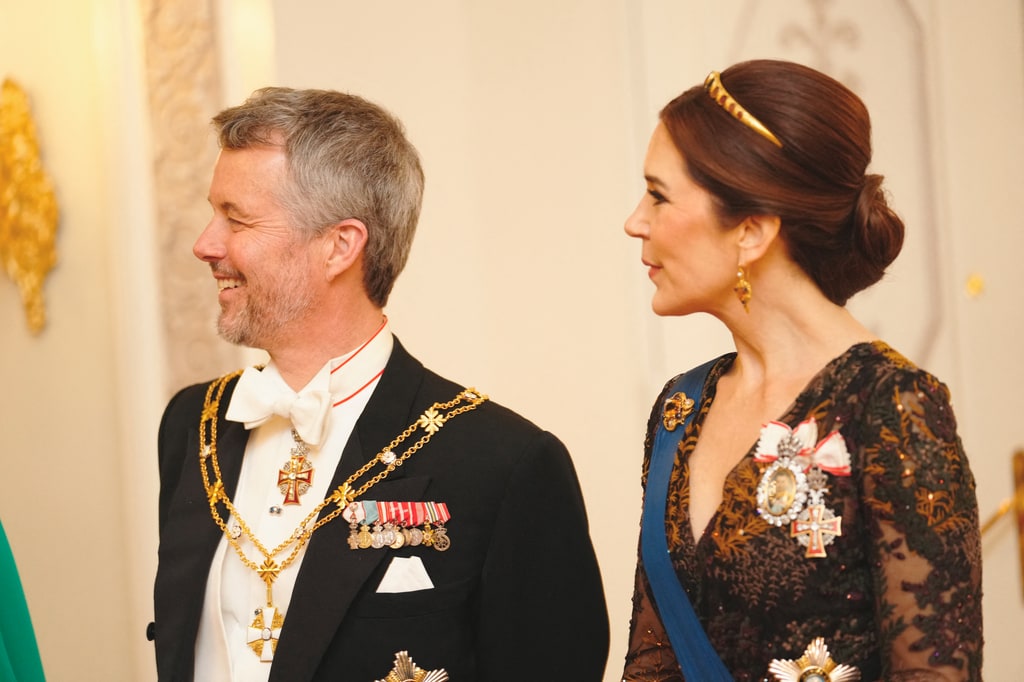 Los reyes de Dinamarca en la cena de gala en Helsinki