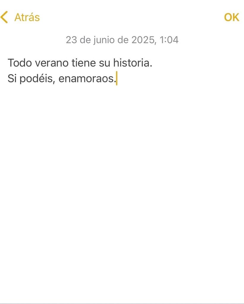 Sara Carbonero reflexiona sobre el amor