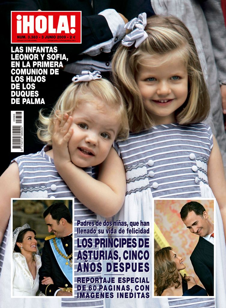 La infanta Sofía y la princesa Leonor en una portada de archivo de ¡HOLA!