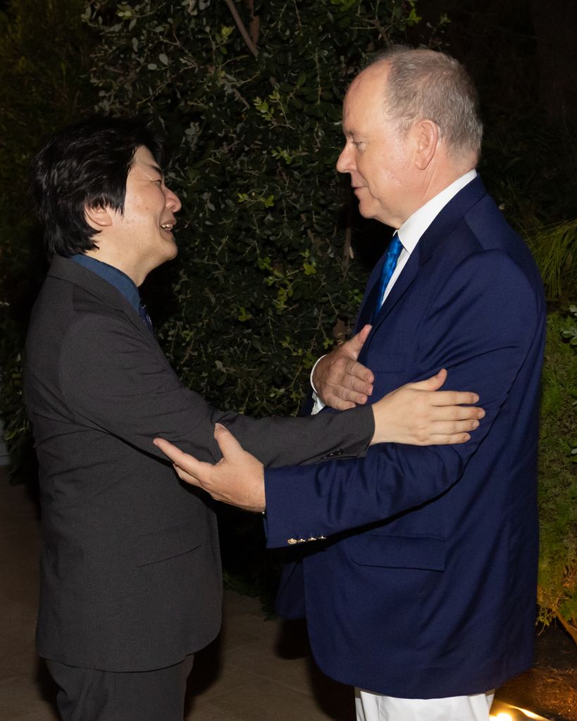 El príncipe Alberto de Mónaco con Kazuki Yamada