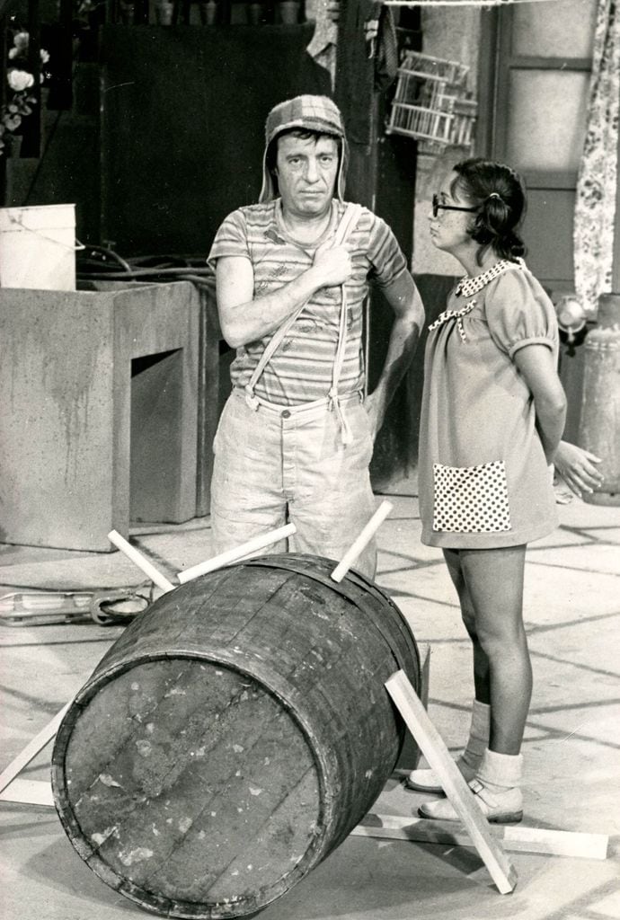 Roberto Gómez Bolaños y María Antonieta de las Nieves en 'El Chavo del 8'.

