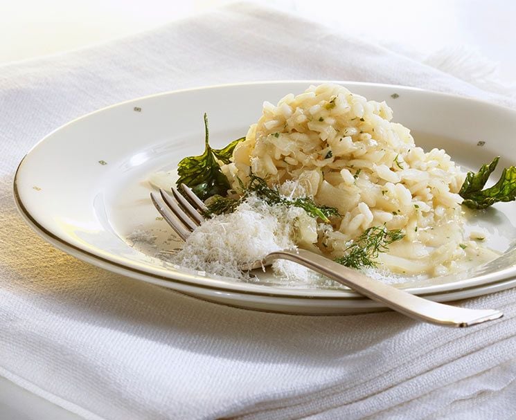 'Risotto' de limón, cilantro e hinojo