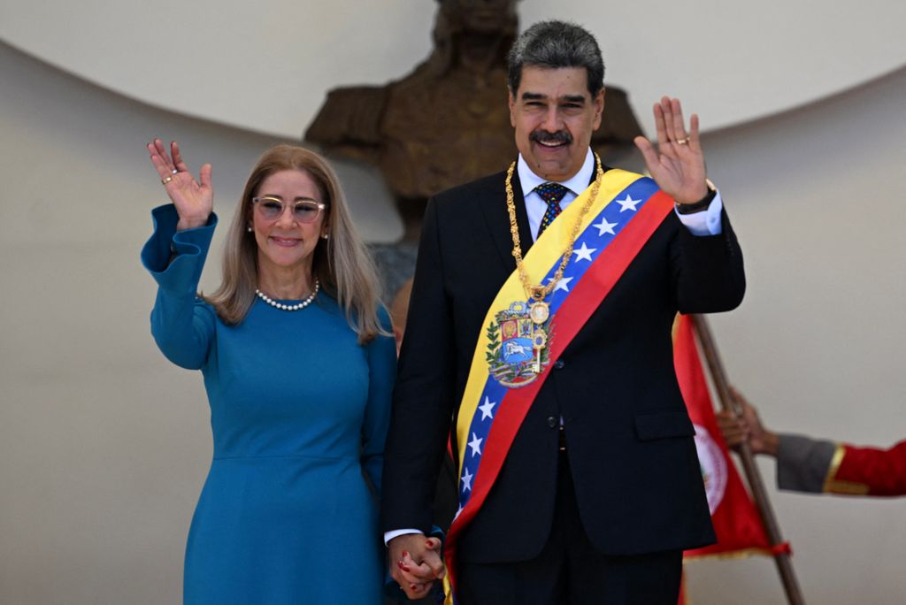 El presidente Nicolás Maduro y su esposa Cilia Flores en una foto en 2013. Hoy, están detenidos en Nueva York, enfrentado a la justicia.