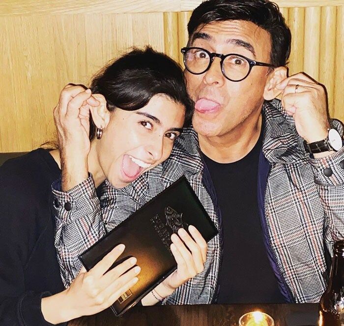 Adal Ramones y su hija