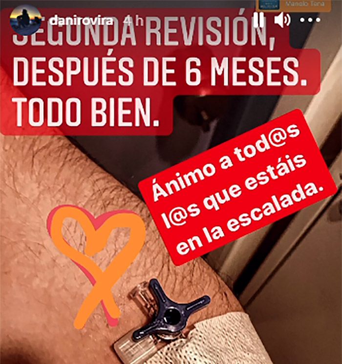 Dani Rovira muestra que 'todo va bien' en su recuperación contra el cáncer