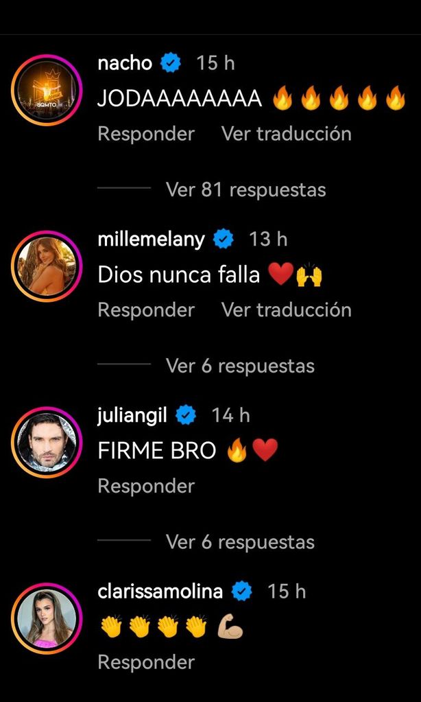 Reacciones al post de Chyno
