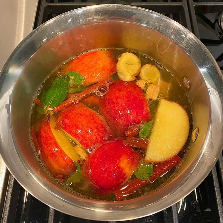 Té de manzana con canela y jengibre