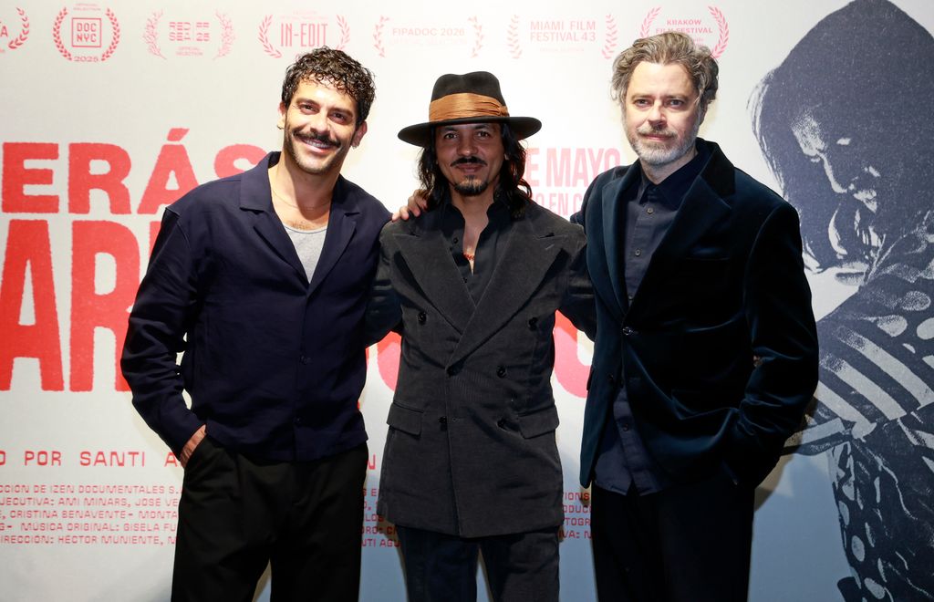 Farruquito junto al director, Santi Aguado, durante el preestreno