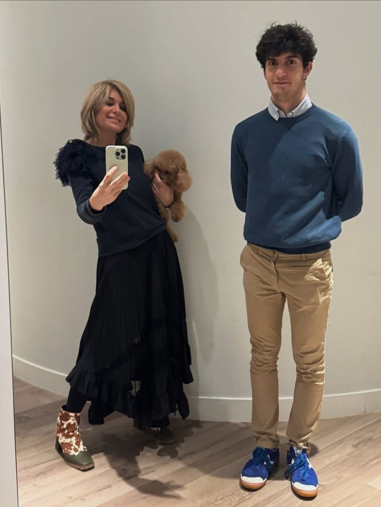 Sandra Golpe con su hijo David, de 20 años