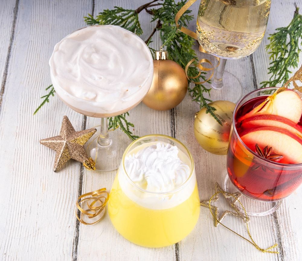Cócteles navideños.