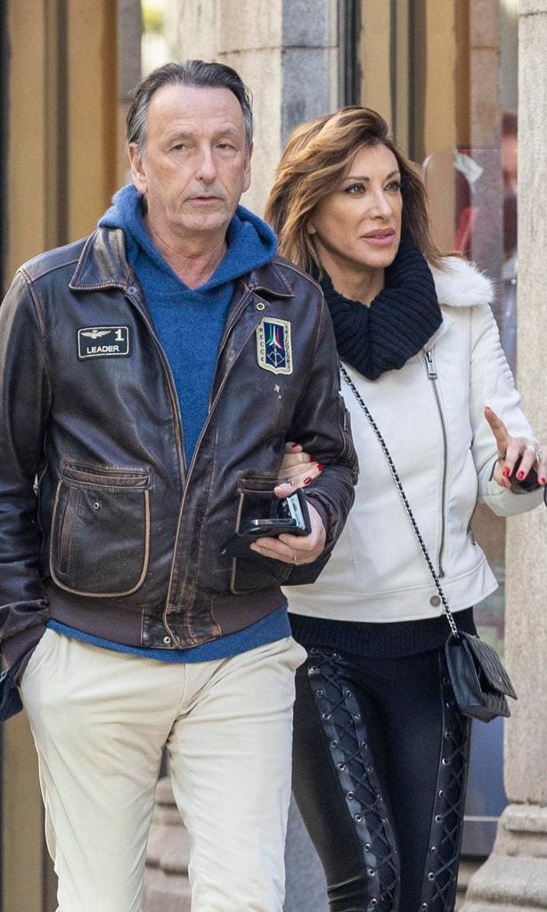 Sabrina Salerno y su marido