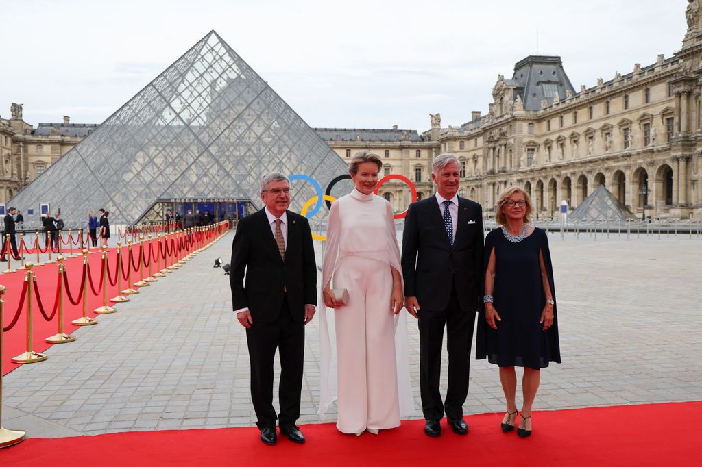 Felipe y Matide de Bélgica, a su llegada a la cena