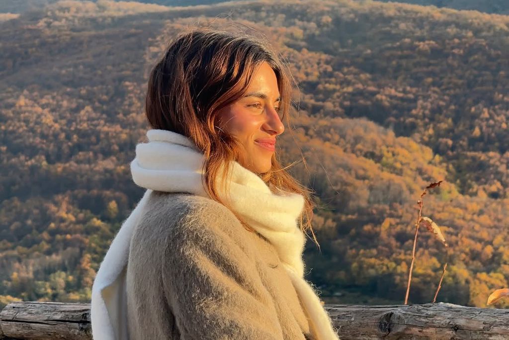 La actriz, cantante y modelo Begoña Vargas en el valle del Jerte, Cáceres