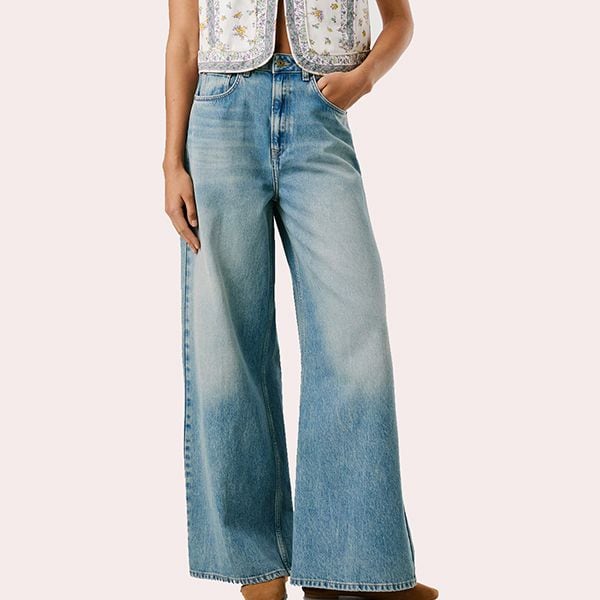 Vaquero Recto de Mujer Tiro Alto con Pierna Ancha de Pepe Jeans