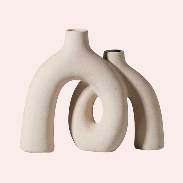 Jarrón de Cerámica Estilo Boho Nórdico Moderno Amazon