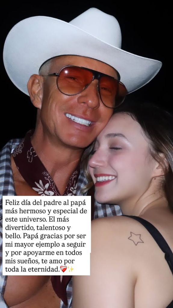 Nina le dedicó una linda felicitación a su padre.