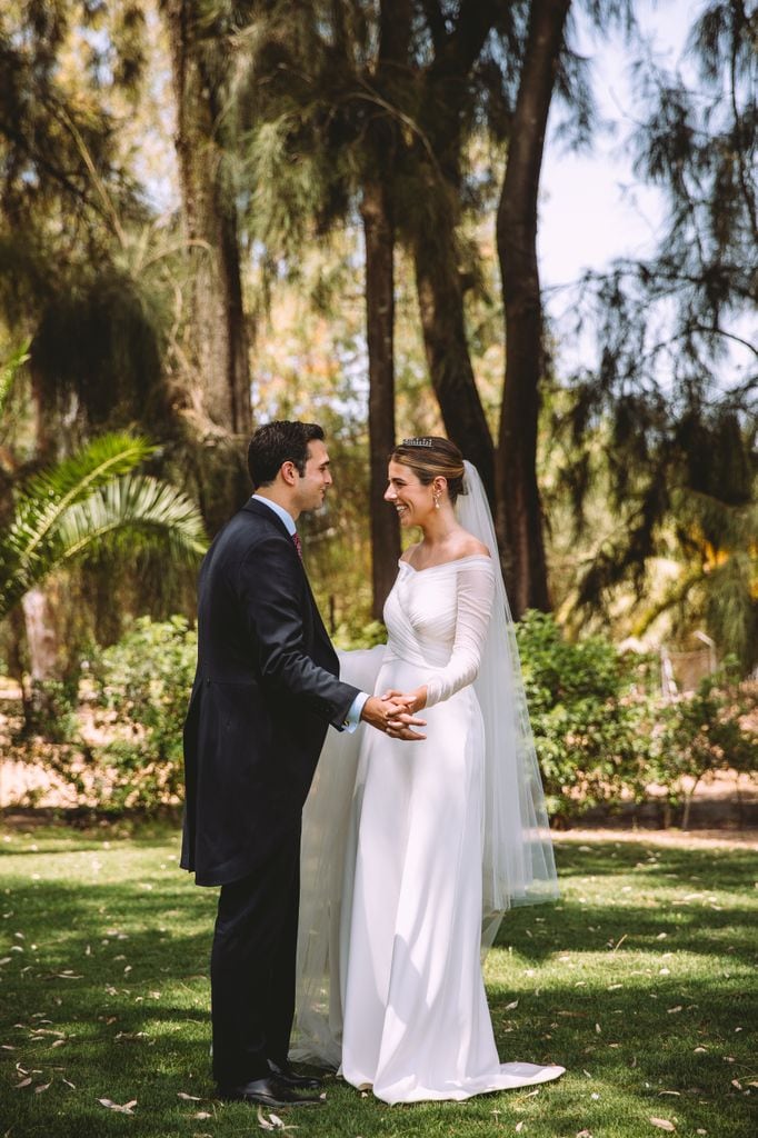 Vestido de novia Marcela Mansergas en el pino de san josé